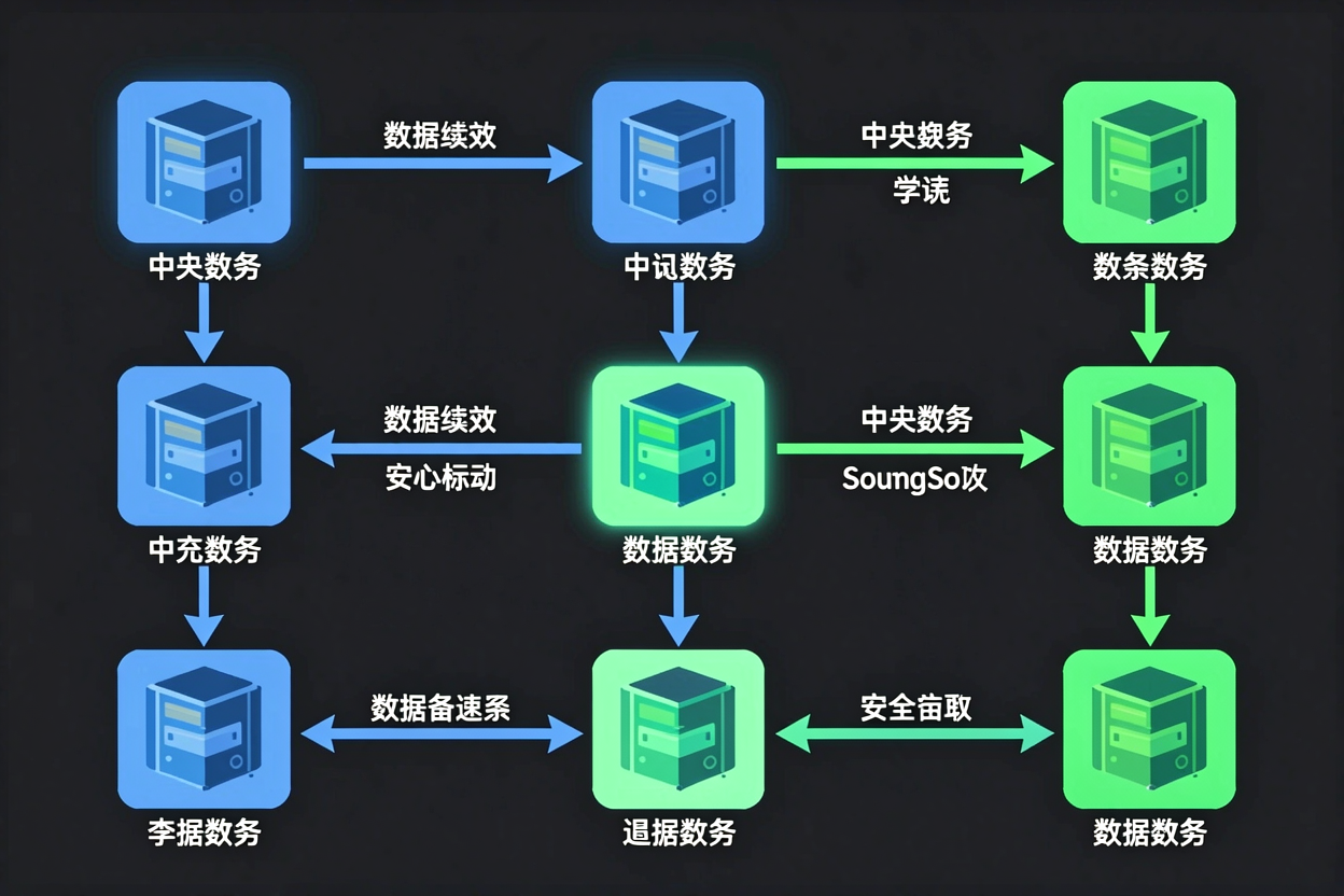微服务数据流与异常检测示意